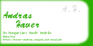 andras haver business card