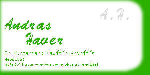 andras haver business card